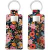 OLYCRAFT 2pz Portachiavi Porta Rossetto Nero Floreale Porta Balsamo per Labbra Elastico In Tessuto Porta Rossetto Portatile Porta Labbra Fiori Portachiavi Porta Rossetto per Rossetti Burrocacao