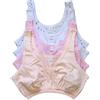 TOSOFT Reggiseno A Canotta For Dormire Comodo For Anziani 100% Cotone Sottile Gilet Traspirante Pullover Reggiseni Senza Fili For Tutti I Giorni For La Biancheria Intima Delle Donne (Color : 4Pcs, Size : X