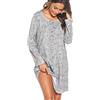 ENJOYNIGHT Camicia da notte da donna, a maniche lunghe, in cotone, camicia | Classico girocollo, camicia da notte con stampa di cartoni animati, taglio ampio, materiale leggero