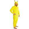 Pokémon Tuta Intera Uomo e Adolescenti, Pigiama Intero Adulto, Pile Abbigliamento da Casa Cappuccio, Regalo Pikachu Snorlax (L, Giallo Pikachu)
