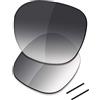 Saucer Lenti di ricambio premium e cuscinetti auricolari per occhiali da sole Oakley Pitchman R OO9439, Grigio sfumato Tinta Non Polarizzata, Taglia unica