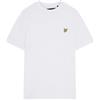 Lyle & Scott Uomo T-Shirt Girocollo Tinta Unita Bianco 1XL