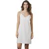 BEAUTELICATE Abitino Sottoveste Donna 100% Cotone Vintage Sottogonna Camicia da Notte Scollo a V Spalline Regolabili Sexy Lingerie Elegante (Avorio - Lunghezza Mini, L)