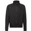 Fruit of the Loom, felpa da uomo Premium, con zip intera, 70% poliestere/30% cotone Black XX-Large
