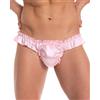 Satini Raso Volant Vita Bassa Femminuccia Perizoma Tanga Mutandoni Slip Mutandine Biancheria Intima (Rosa Pastello, M)