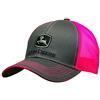 John Deere Grey with Neon Pink Mesh Snapback Hat - 23080418CH00