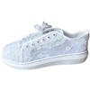Generico Scarpe Basse Donna Casual in Pizzo Traspirante con Lacci e Suola Spessa Scarpe per Camminare Eleganti Comode Sneakers da Lavoro Estivo per Ufficio Uscire Viaggi Cerimonia Festa,