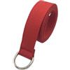 Globellapro 1Pz Cintura in tessuto con fibbia a doppia D da 3,8cmx130cm, Cintura in tela con fibbia a doppia D per uomo e donna, Rosso, 3.8cmx130cm