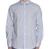 Armani Exchange Camicia in Cotone Intrecciato Logo Azzurro, Blu, S