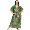 SHYAMVUN Kaftano da Donna a Tunica, Kimono, Lungo, Maxi Abito da Festa, per Loungewear Vacanze, Biancheria da Notte, Spiaggia, Caftano, Taglia Unica, Verde, L-XXL