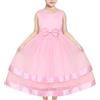 Sunny Fashion Vestito Bambina Senza Maniche Rosso Palla Toga Nozze Festa Pageant 6-12 Anni