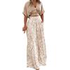 Gyaimxfu Completi Donna Estivo Elegante Stampa Fibra Mista Donna Fresco Da Indossare Completo Corto Stile Boho Set Coordinato Traspirante Leggero Sbieco Abbigliamento Eleganti Tuta