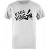 Udaytee Bada Bing T-Shirt Basic da Uomo in Cotone Grigio
