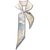 LumiSyne Sciarpa Di Seta Stretta Donna Ragazze Lungo Sottile Fazzoletto Da Collo Fiore Stampato Motivo Pittura In Stile Cinese Stile Artistico Elegante Cravatta Copricapo Fascia Per Capelli Nastro