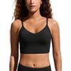 CRZ YOGA Scollo a V Longline Top Bikini | Imbottito, Coppa A-D, Taglio Corto, Spalline Regolabili Sottili, Nuoto, Costume da Bagno per Donna