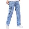 Generic Jeans classici da uomo con tasche in materiale traspirante comodo per l'uso quotidiano all'aperto