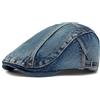 zhxinashu Coppola Uomo Invernale Casual, Basco Uomo, Coppola Invernale in Jeans e Cotone, Berretto per Escursioni, Caccia e Guida All'aperto(Blu Denim)
