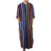 each women Casual Uomo Etnico Musulmano Thobe, Bottoni Larghi Caftano Medio Oriente Arabia Saudita Abiti con Tasche
