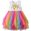 DXTON Le Ragazze Vestono Abiti da Festa Casual a Maniche Lunghe in Tulle con Principessa Unicorno biancoSh2243 7T