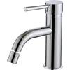 MAMMOLITI Marco Mammoliti | Miscelatore Rubinetto Bidet Monocomando Luvola 35 Cromo in Ottone con Asta Saltarello e Piletta in Metallo, Rubinetto Tondo, 17,7x17x5cm