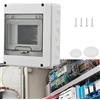 Auratrove Scatola dei fusibili montata su superficie Ip65 1 fila 5 moduli grigio ABS coperchio bloccabile per cablaggio di distribuzione elettrica per interni ed esterni