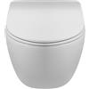 Aqua Uno AquaUno - WC sospeso senza bordo bianco Rimless modello VELA