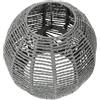 Tofficu Paralume in Corda di Canapa Intrecciata Lampada Sospensione in Metallo Stile Rustico Moderno per Illuminazione Casa Design Unico e Delicato