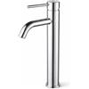 AKORD Miscelatore Alto per Lavabo da Appoggio VERTI, Rubinetto Bagno Moderno in Acciaio Inox, Altezza 30,5 cm, Cromato