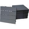 rivestiiltuogarage Piastrelle da Esterno ad Incastro WPC per Pavimentazione drenante Terrazzo, Balcone, Giardino,piscina, effetto legno antiscivolo base in PVC (GRIGIO, 11 PZ)