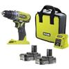 RYOBI OnePlus 18V trapano a percussione - 2 batterie 2.0 Ah - 1 caricatore - R18PD2-220S