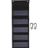 Tomotato Pannello Solare Pieghevole Portatile da 50W, Caricabatterie Solare da Esterno 18 V con 5 Custodie Pieghevoli per Pannelli Solari Compatibili con Smartphone e Laptop(Nero)