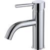 MAMMOLITI Marco Mammoliti | Miscelatore Monocomando Lavabo Luvola 35 Cromo in Ottone con Piletta Inclusa, 17,7x16x5cm