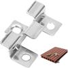 GHIBFBT 100 clip per terrazze in acciaio inox, a forma di U, clip di fissaggio con ardiglione, per assi in WPC da esterni, per pavimenti in legno di bambù, giunti di dilatazione da 4 mm (argento, 9 mm)