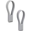 Zone Denmark Loop - Clip per asciugamani, ganci magnetici, clip per asciugamani, 9 cm, 2 pezzi, colore: grigio