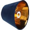 UPKOCH Paralume rotondo in velluto blu con fodera dorata, ideale per lampada da comodino, lampada da terra o lampada da parete, decorazione elegante per soggiorno e camera da letto