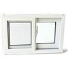 STARHMLUX Finestra Scorrevole per Seminterrato in PVC Bianco con Zanzariera, Infisso Scorrevole Orizzontale per Cantina, Garage e Ristrutturazione, Resistente alle Intemperie white 48 x 38cm