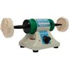 WOLEGM Banca, lucidatrice da tavolo, 320 W, lucidatrice da tavolo, piccola per gioielli, 800 - 10000 rpm, piccola lucidatrice regolabile, con 2 ruote in tessuto e 2 ruote abrasive in fibra