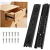 Vlecexs 2 Pezzi Guide per Cassetti Estrazione Totale 250mm, Guide Cassetti Scorrevoli, Guide a Sfere per Cassetti con Cuscinetti, Guide Telescopiche, Binari per Armadi e Mobili e Ufficio, Portata 45kg