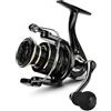 RTTYIKU Mulinelli da pesca, Mulinello da spinning Max Drag 10KG for la pesca NX3000 4000 5000 in metallo con manico in mare(4000 Series)