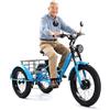 Generic Triciclo elettrico a 3 ruote per adulti: pneumatici larghi da 24 pollici, pedalata assistita, capacità di carico 200 kg, cestino portaoggetti, faro anteriore, per anziani, adatto a città e s