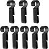 GLEAVI 8 Pezzi Clip per Lampada Frontale per Casco Gancio per Lampada Frontale in Plastica Nera Antiscivolo e Compatto Cantiere Notturno