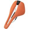Generico Compatibile con la sella for bicicletta in resina a nido d'ape stampata in 3D bianca T700, sedile for bici da corsa ammortizzante a zone(Orange White Saddle)