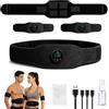 TECKZOON Set di Allenamento EMS Elettrico per Addominali, 3 dispositivi Principali, 2 Pad per Braccia, 1 Cintura, 12 modalità, 19 Livelli di intensità, Unisex, Adatto Anche per Gambe e Schiena