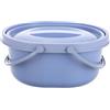 EXAOMBLE Toilette Portatile per Adulti in PVC Spesso con Coperchio e Doppi Manici, Facile da Pulire, per Campeggio All'aperto e Uso Domestico
