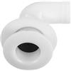 Healeved Raccordo di Scarico Barca 90° Bianco in Plastica per Yacht e Barche