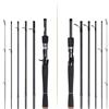 ULTECHNOVO 2.4m Canna da Pesca Sea Fishing Rod in Carbonio Sezioni Portatile Leggera Resistente per Trota Bass Surfcasting con Anelli Ceramici Antiusura
