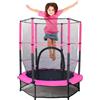 Generic Tpoline per bambini da 140 cm, con rete di sicurezza, in acciaio, per interni ed esterni, apertura con cerniera, ideale per bambini dai 3 anni in su, esperienza di salto divertente e sicura