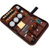 Naroote Set di Accessori per Tee Custodia da Trasporto Portatile in Pelle PU con 3 Palline per Uomini e Donne da Golf 12 Tee
