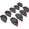 PUSOKEI Set di 9 Copricapo per Mazze da in PVC |Durevoli Coperture Protettive in Ferro e Legno da Fairway per Golfisti