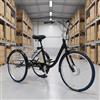 Generic Triciclo elettrico per adulti, bici motorizzata a 3 ruote da 24 pollici per adulti e anziani, con cestino portaoggetti, altezza regolabile, portata massima 150 kg.